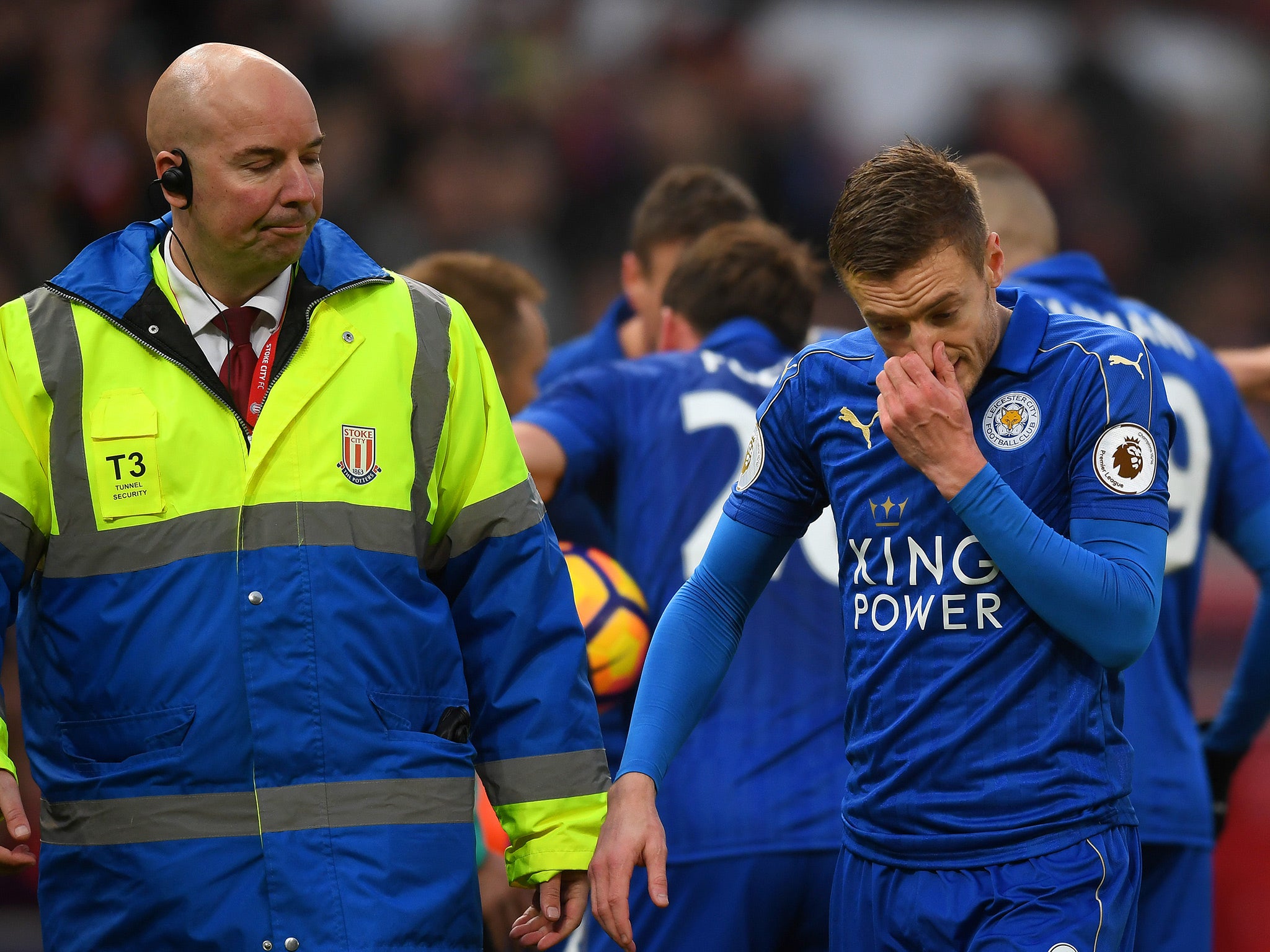 Leicester believe that Vardy was forced into the challenge