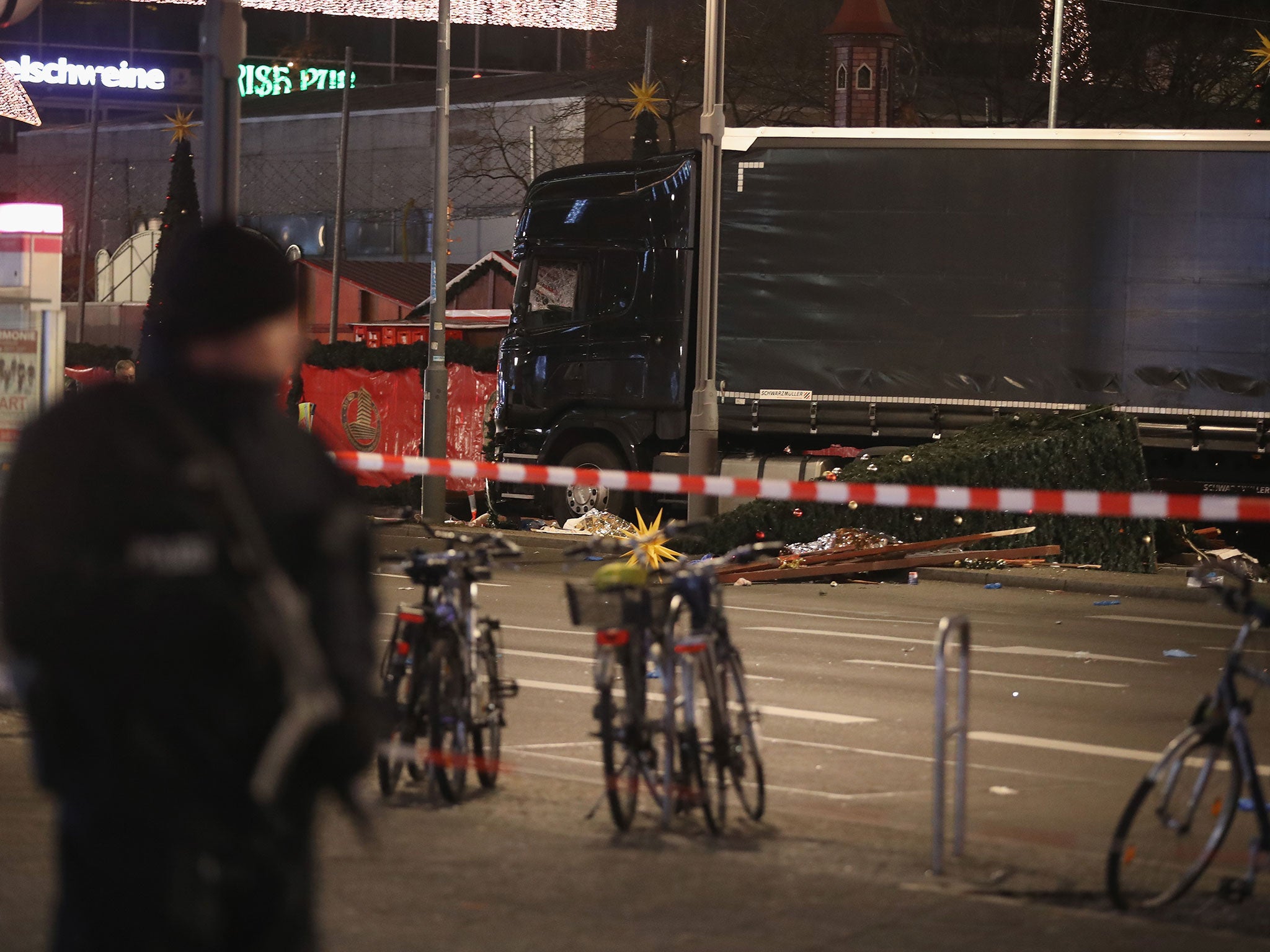 Police say the Polish lorry was stolen and that the male refugee lorry driver is believed to have arrived in Germany in February Sean Gallup/Getty