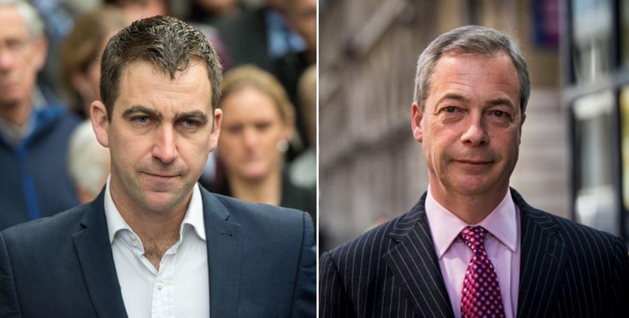 Brendan Cox (left) and Nigel Farage exhanged words following an atrocity in Berlin on Monday