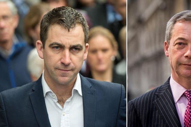 Brendan Cox (left) and Nigel Farage exhanged words following an atrocity in Berlin on Monday
