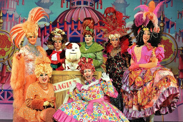 A group of Pantomime Dames