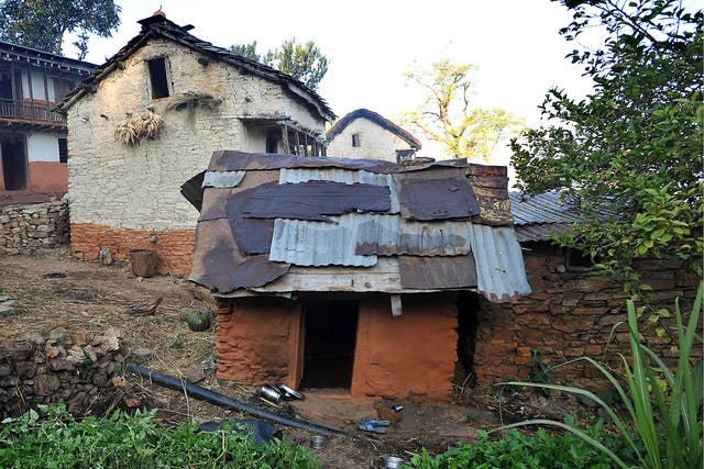 A chhaupadi hut in Achram, Nepal