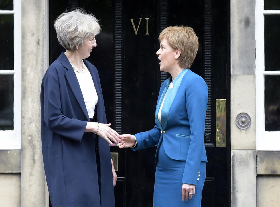 Theresa May and Nicola Sturgeon meeting earlier this year