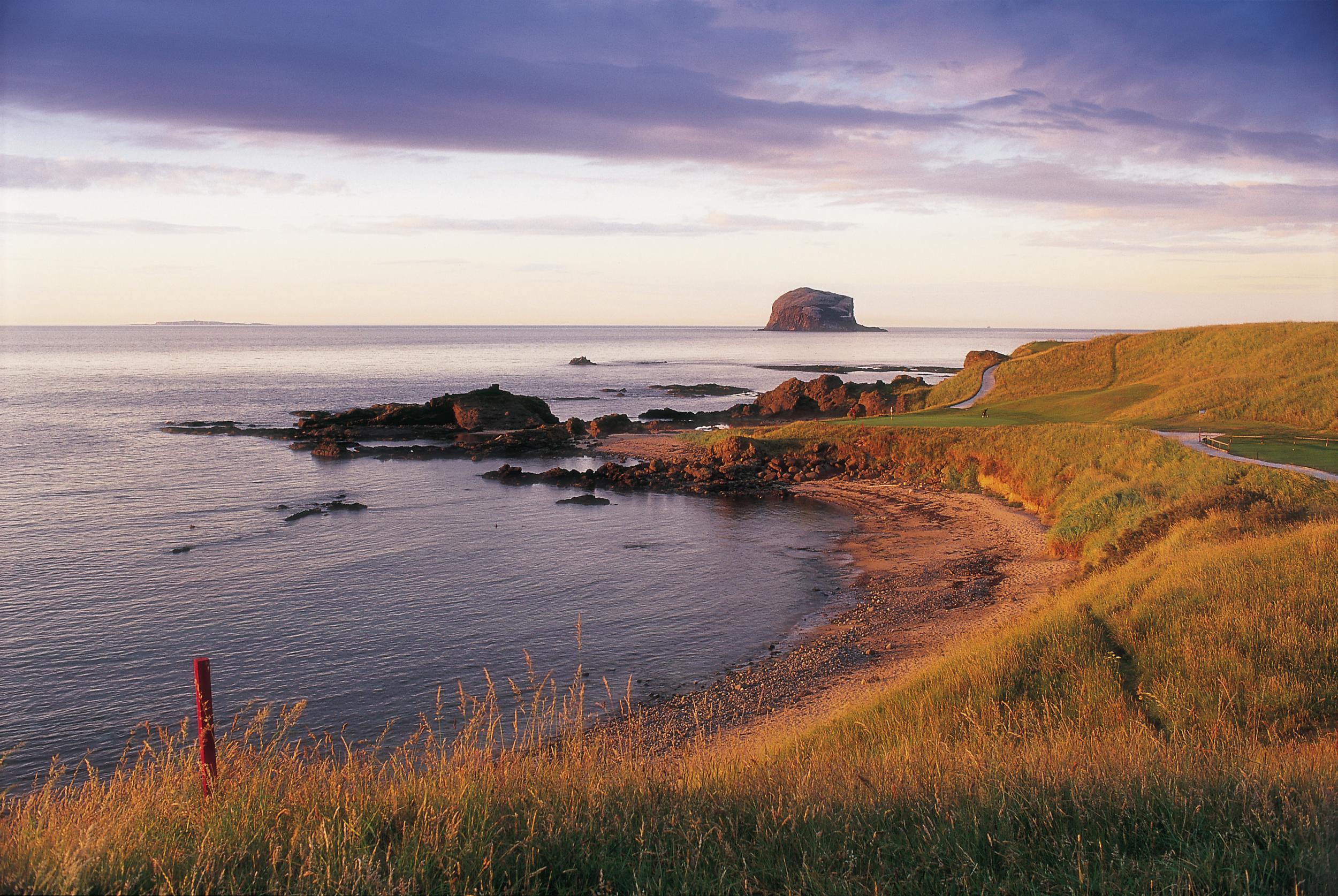 Bass Rock sits just off shore