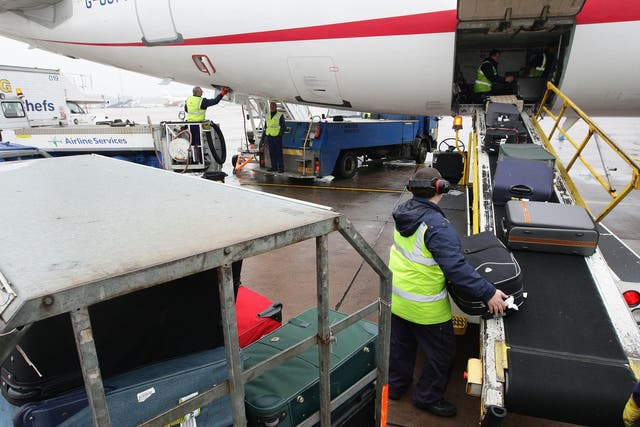 Baggage handlers voted for industrial action in protest at a 4.65 per cent pay offer for three years
