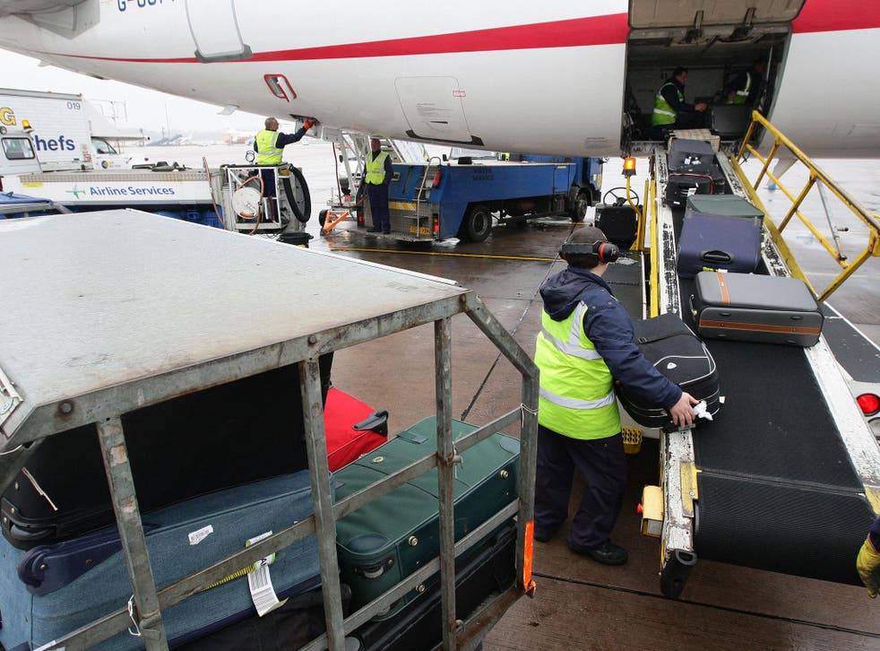 Baggage handlers voted for industrial action in protest at a 4.65 per cent pay offer for three years