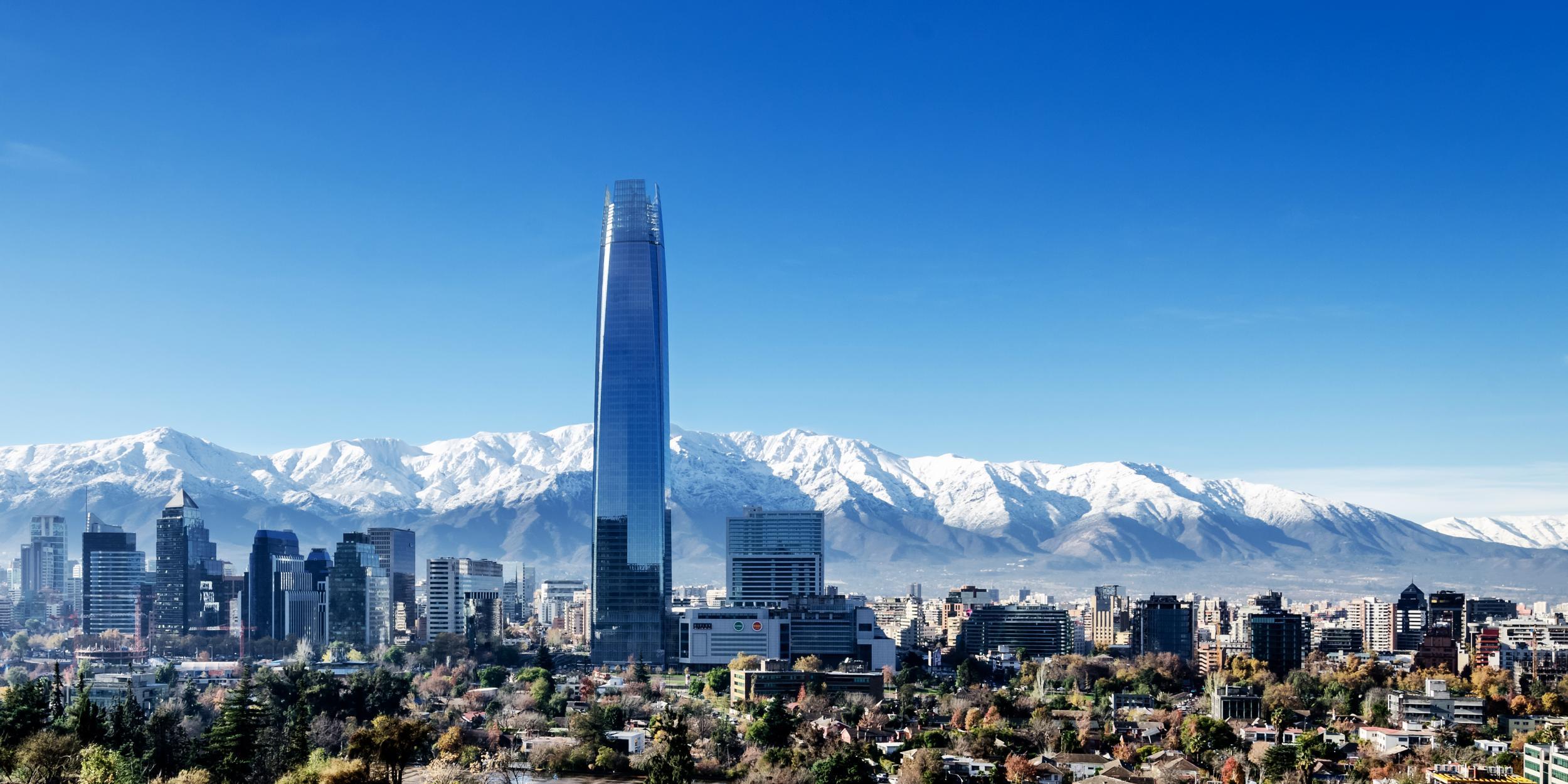 The city with the Andes beyond