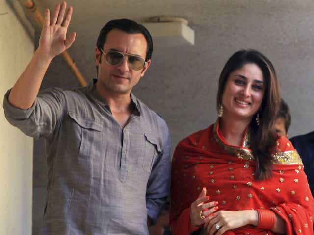 Saif Ali Khan, left, and Kareena Kapoor announced the birth of their son in a Mumbai hospital in a tweet