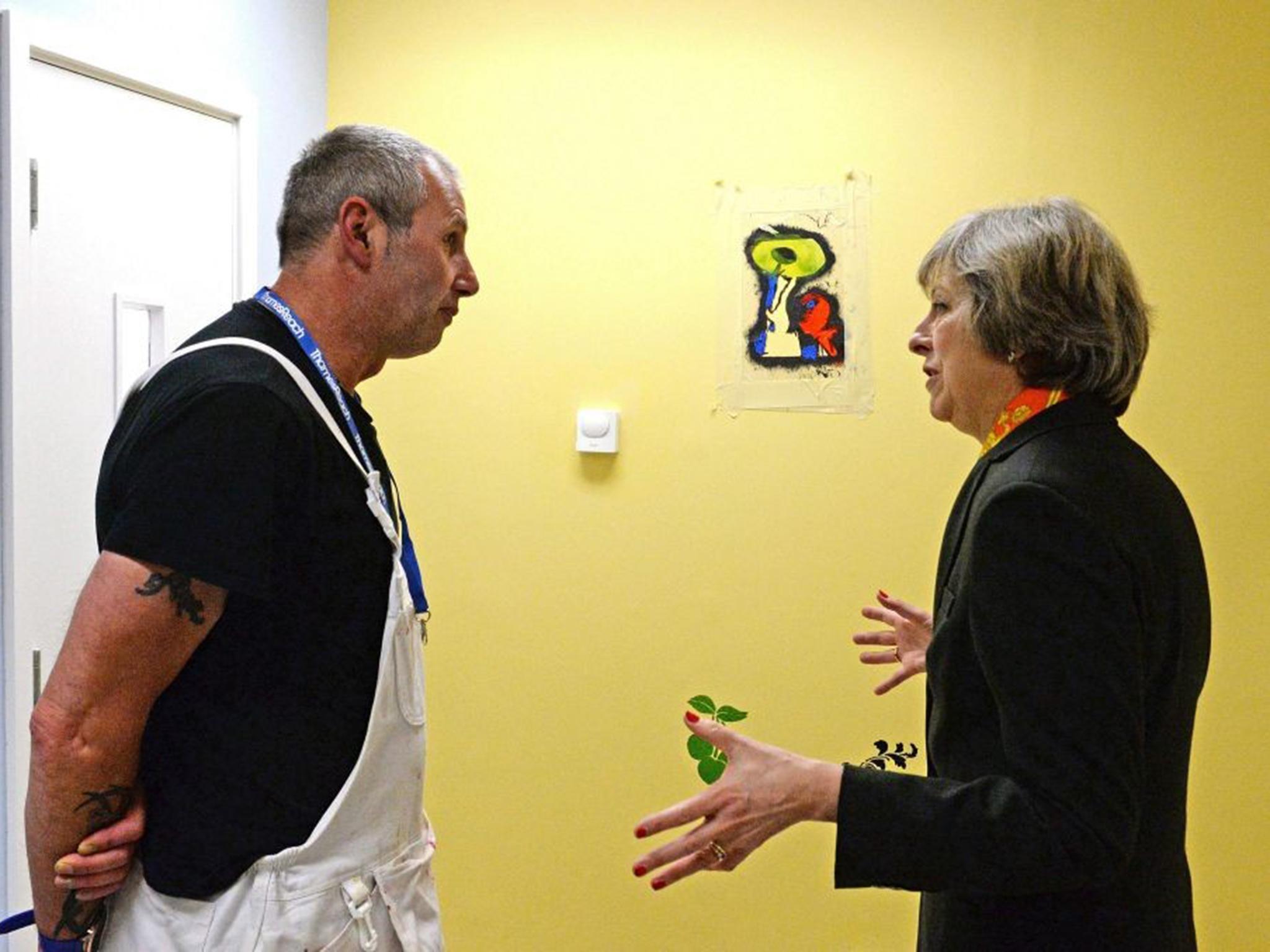 The PM met with former homeless people at a skills academy in the capital today