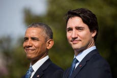 Obama makes the same crap joke every time he sees Justin Trudeau