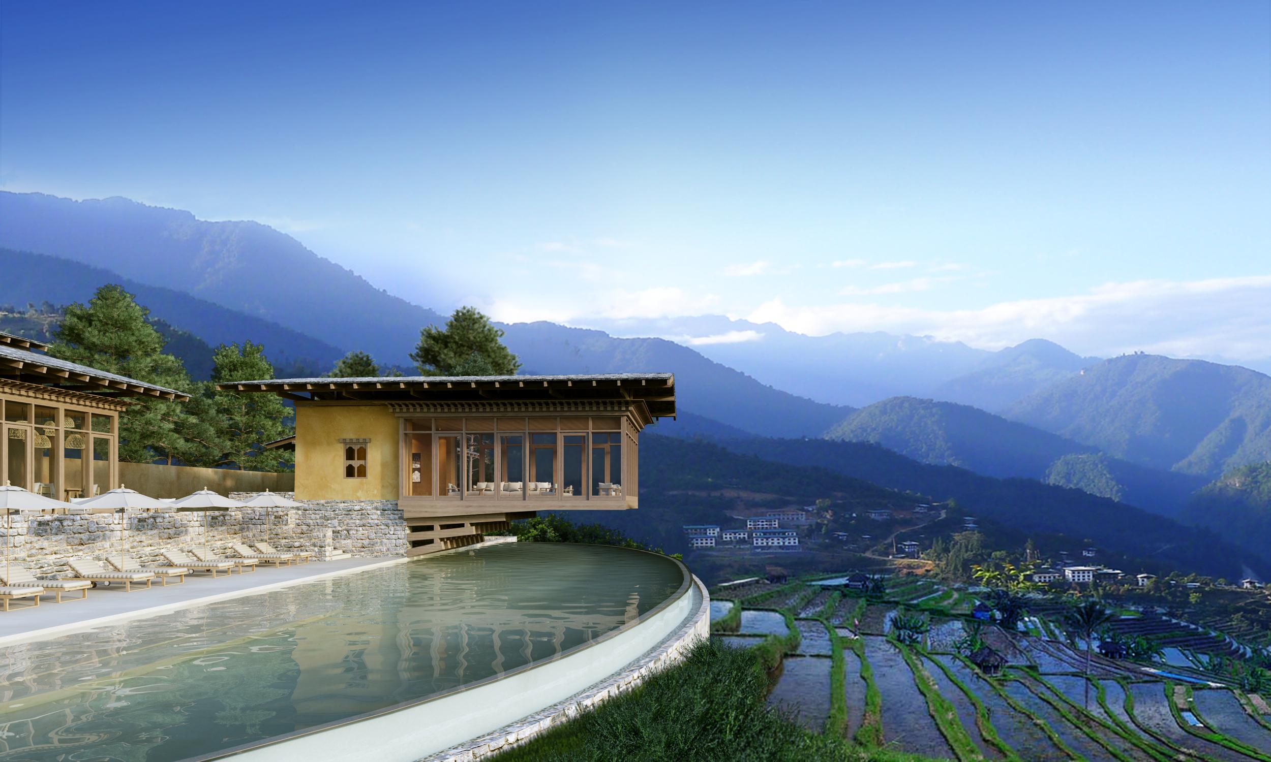 An artist's impression of Six Senses' lodge in Punakha