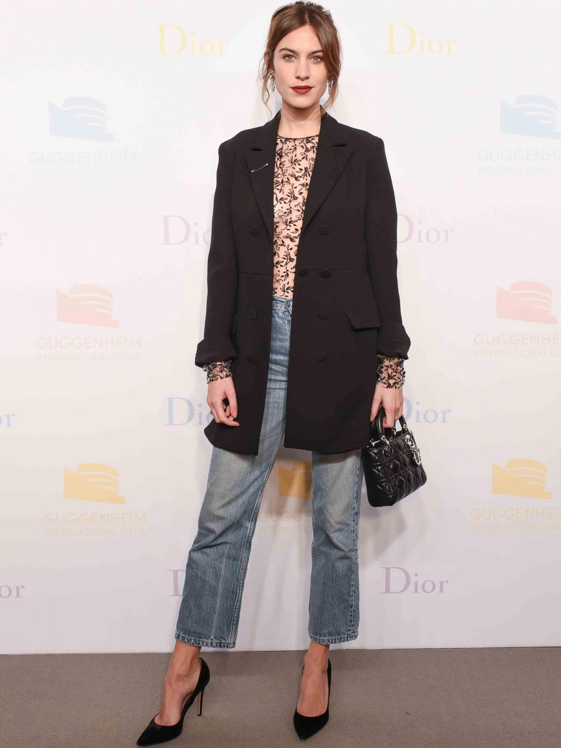 It girl Alexa Chung is a fan of loose-fitting, straight leg styles