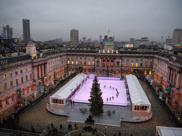 A view of the ice rink at Skate at Somerset House