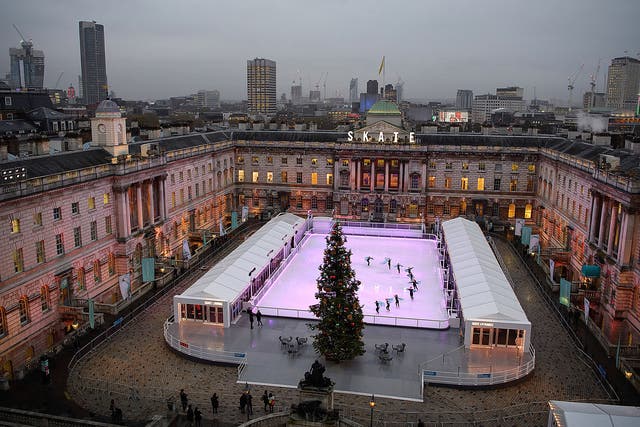A view of the ice rink at Skate at Somerset House
