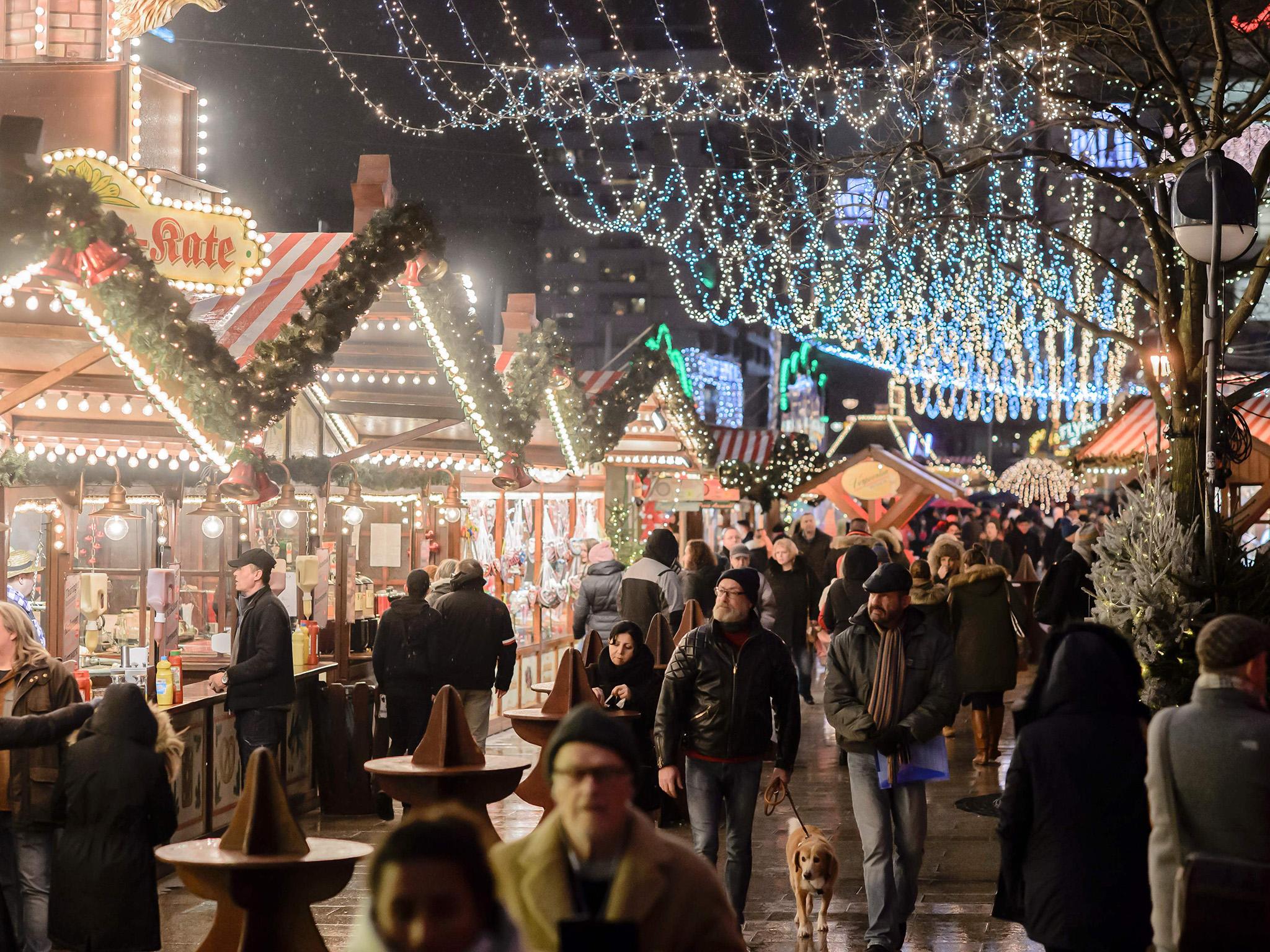 The Christmas market next to Berlin's Kaiser Wilhelm Memorial Church