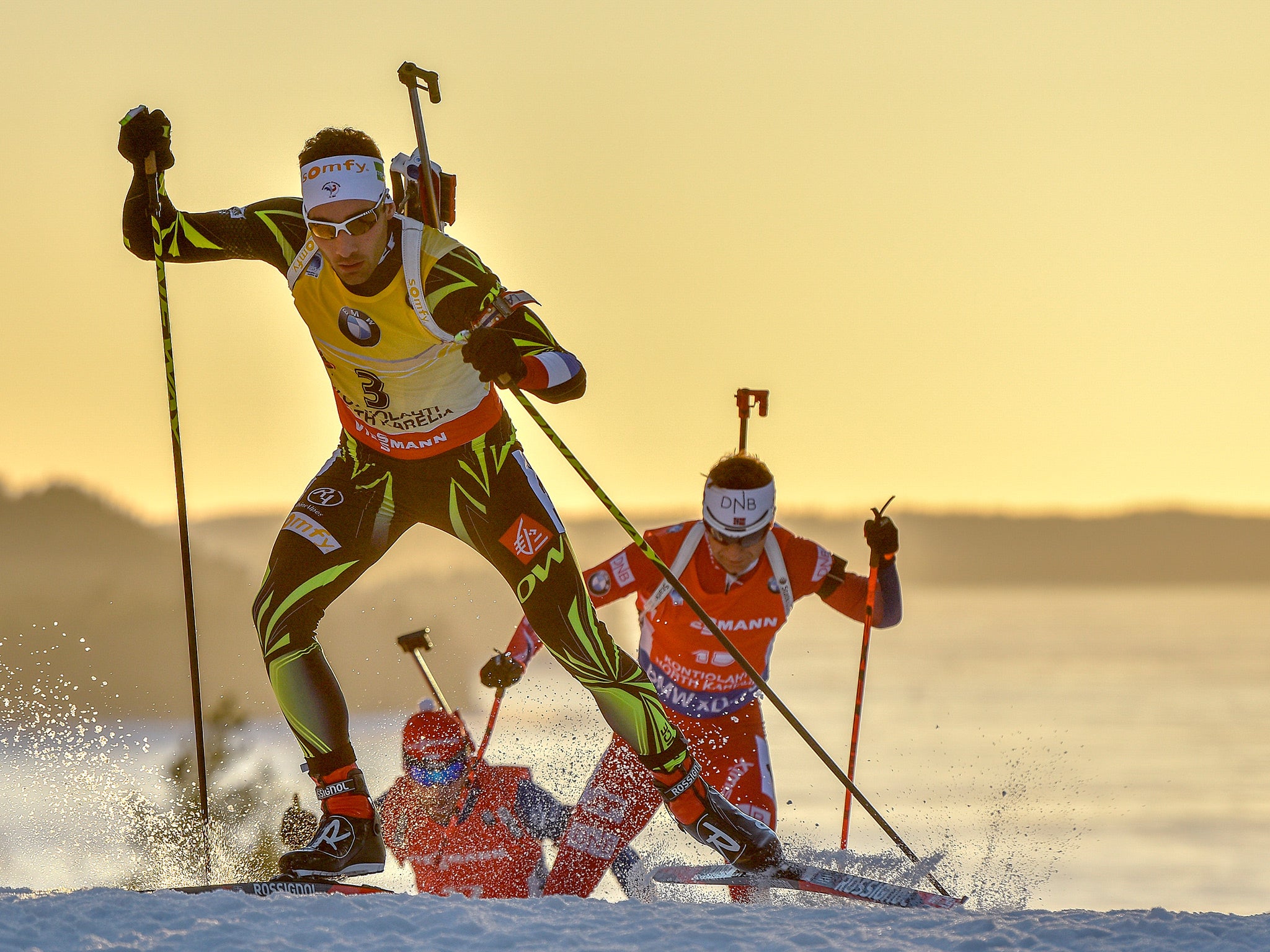 People rated men and women who take part in the biathlon World Cup, a combination of cross-country skiing and rifle shooting
