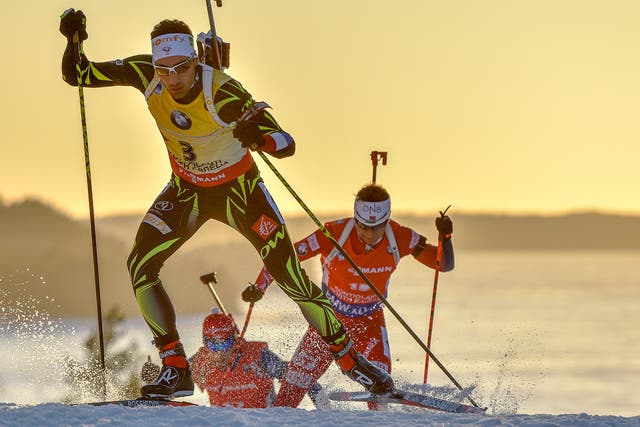 People rated men and women who take part in the biathlon World Cup, a combination of cross-country skiing and rifle shooting