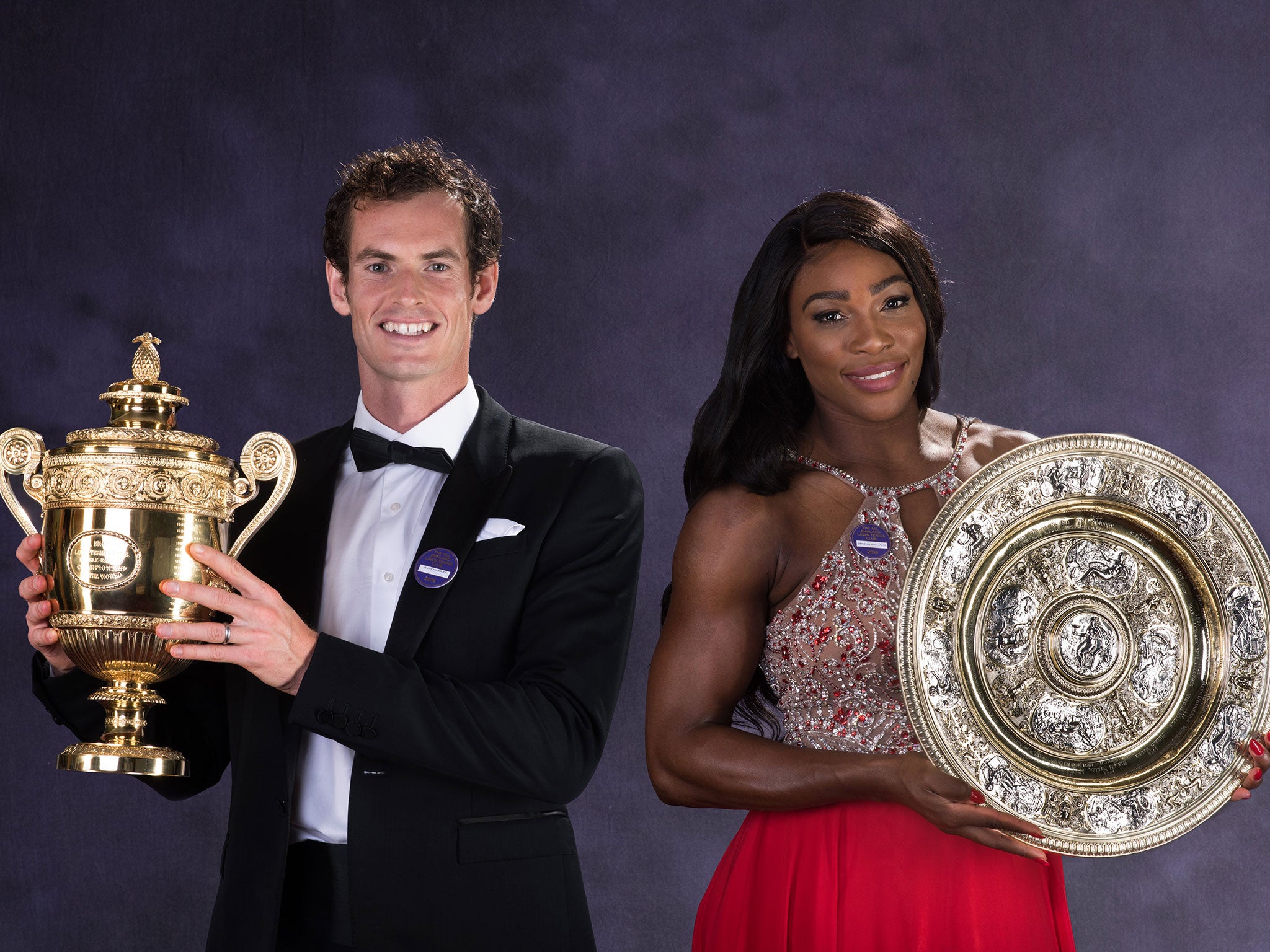 Murray and Williams with their Wimbledon silverware