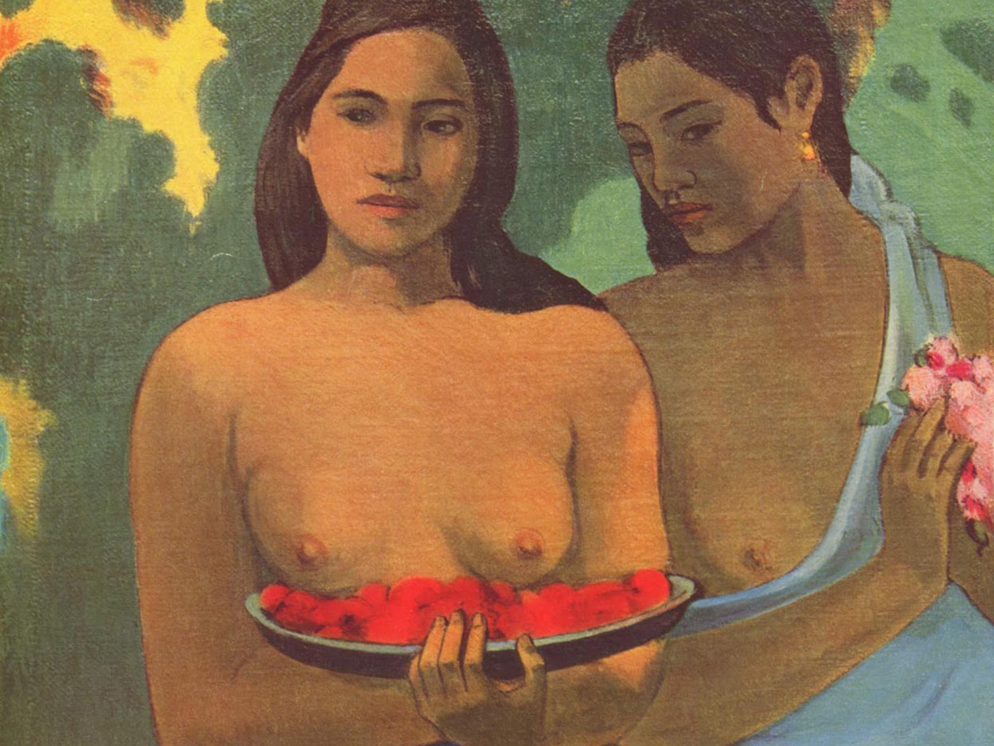 ‘Two Tahitian Women’ by Paul Gauguin, who travelled to the island in the 1890s in search of pleasure that continued to elude