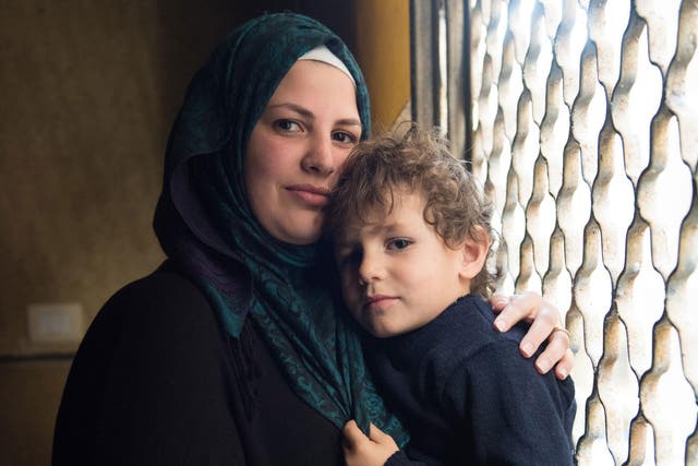 Leen Baaj with her son, Omar