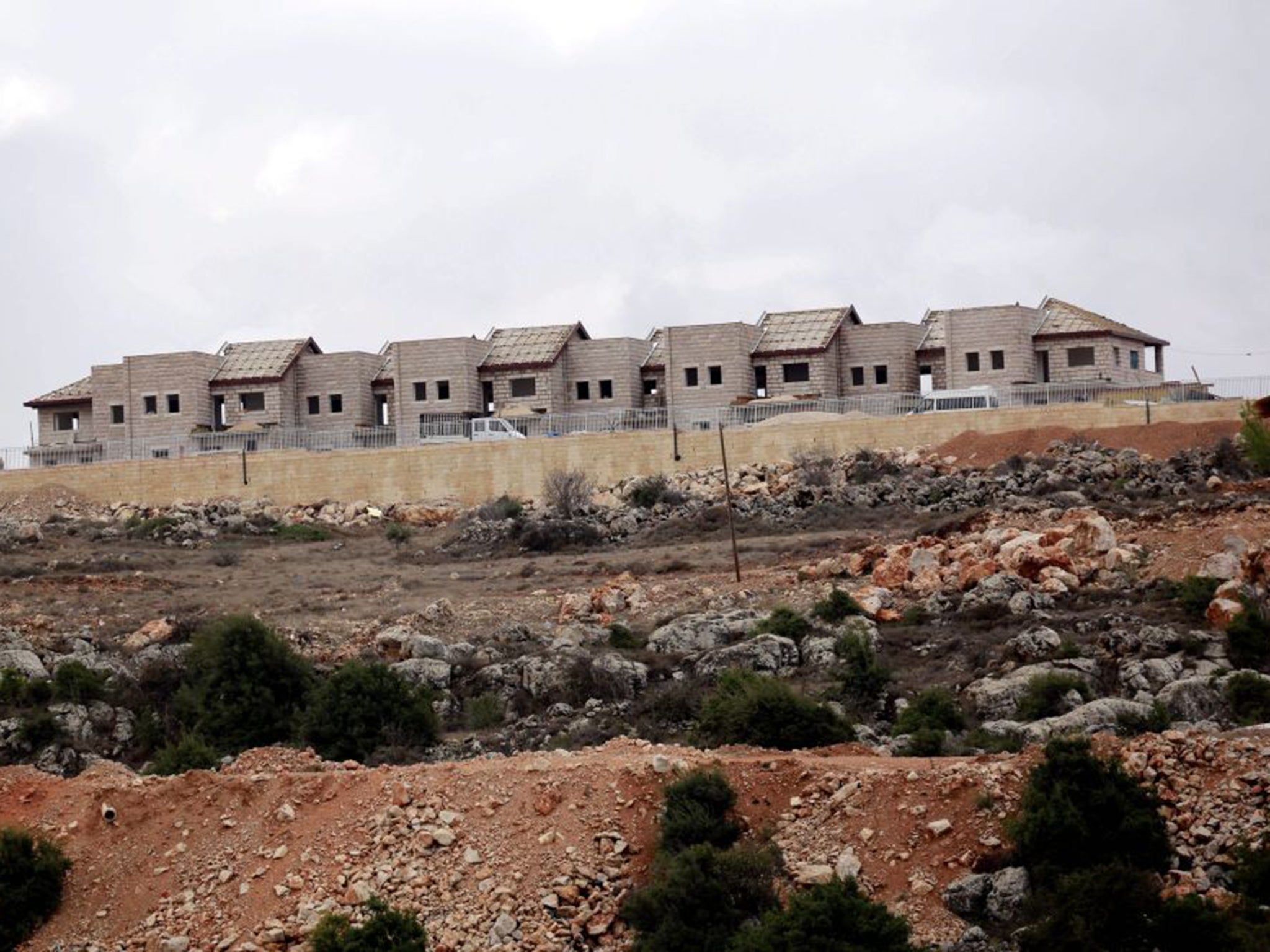 The Jewish settlement of 'Furat' is under construction in the West Bank, south of Bethlehem
