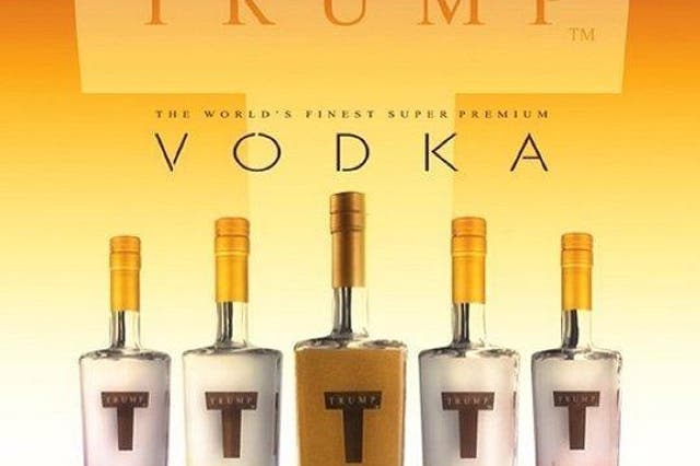Trump Vodka, discontinued in the USA in 2011, is still sold under license in Israel 