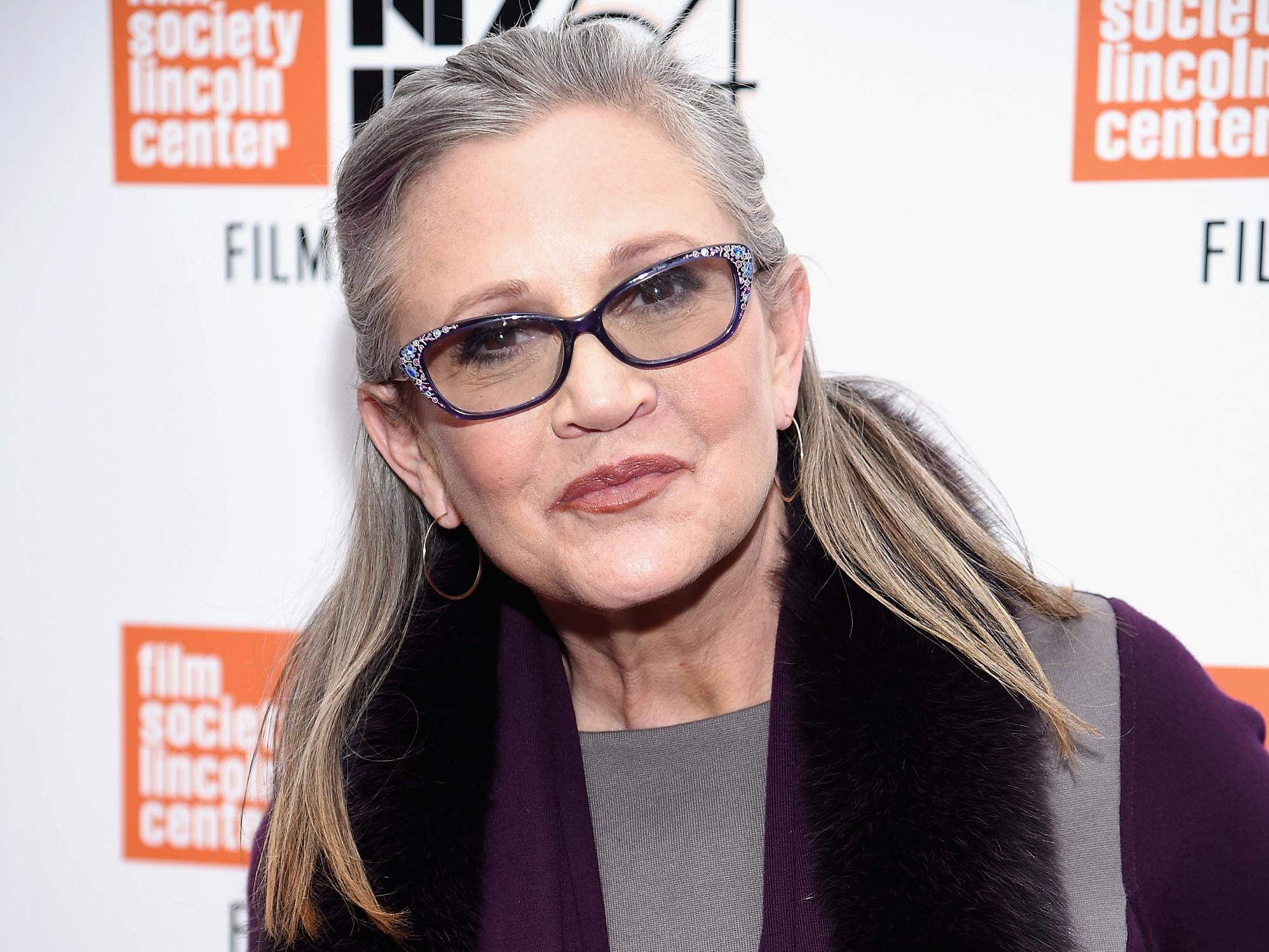 Carrie Fisher, pictured at the 54th New York Film Festival in October 2016