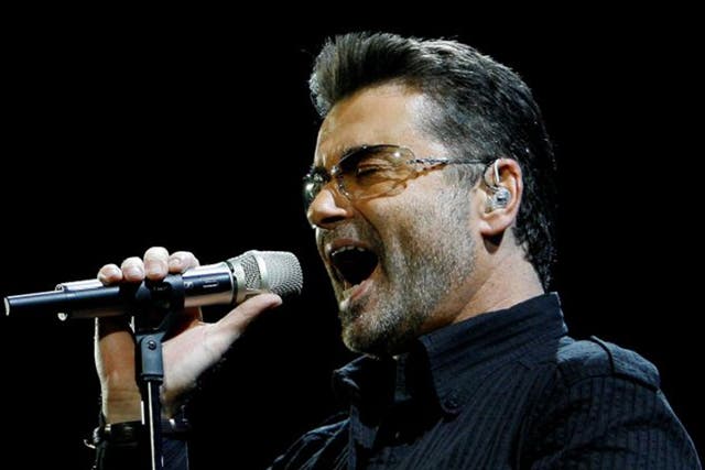 George Michael performs in concert at the Forum during his "Live Global Tour" in Inglewood, California June 25, 2008