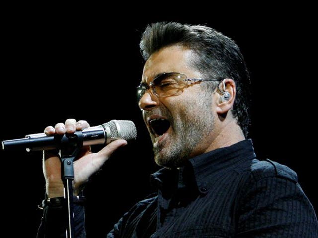 George Michael performs in concert at the Forum during his "Live Global Tour" in Inglewood, California June 25, 2008