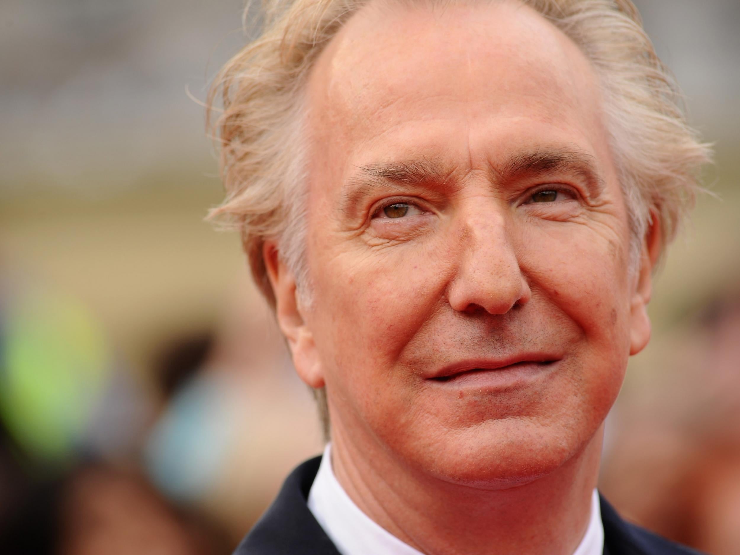 Alan Rickman attends the World Premiere of Harry Potter and The Deathly Hallows - Part 2 at Trafalgar Square on July 7, 2011 in London, England