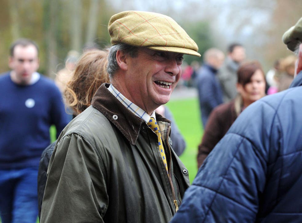 Nigel Farage attends Boxing Day Hunt, Kent in 2015