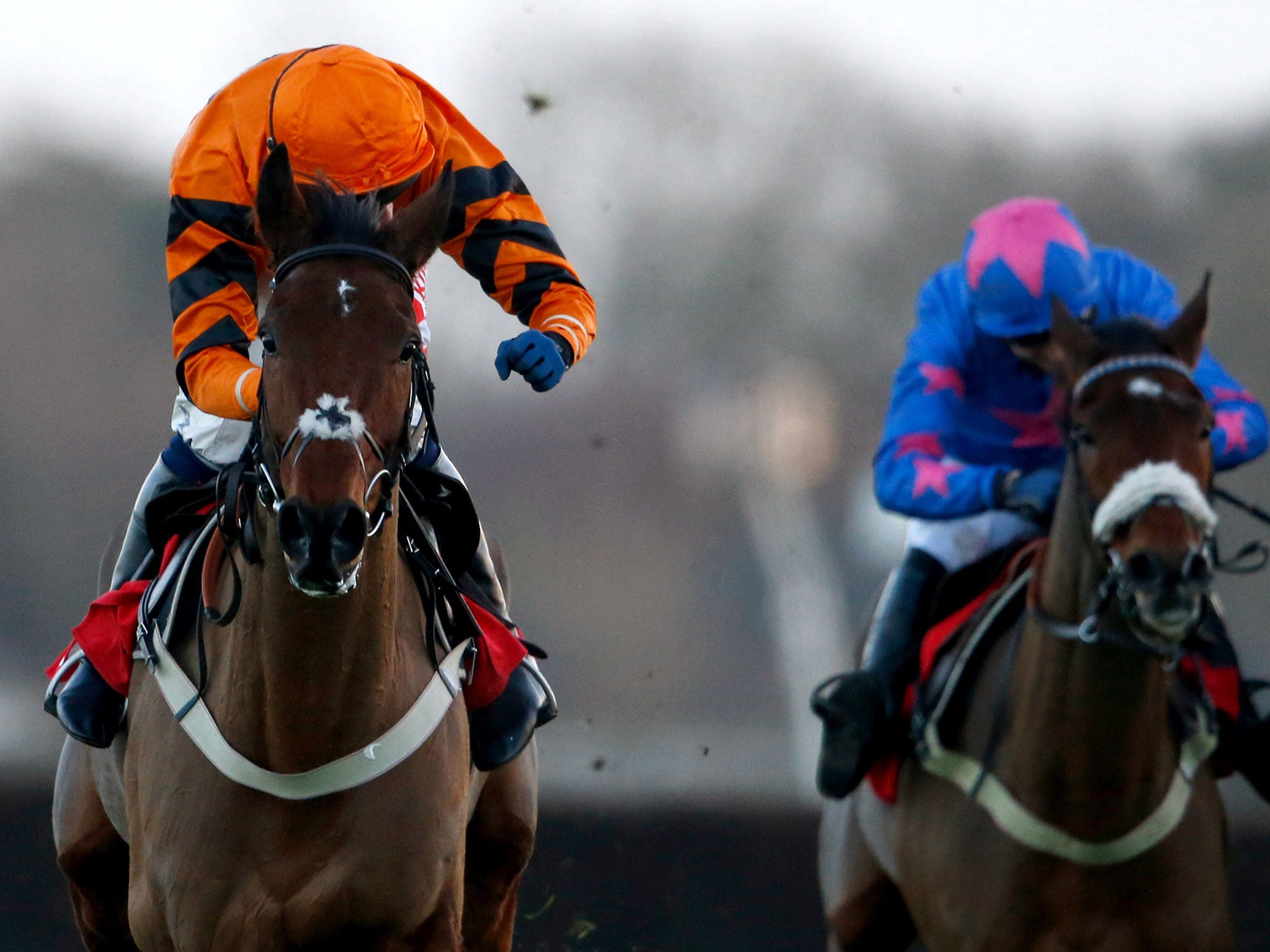 Thistlecrack romps away from Cue Card to win the Kong George VI Chase at Kempton Park