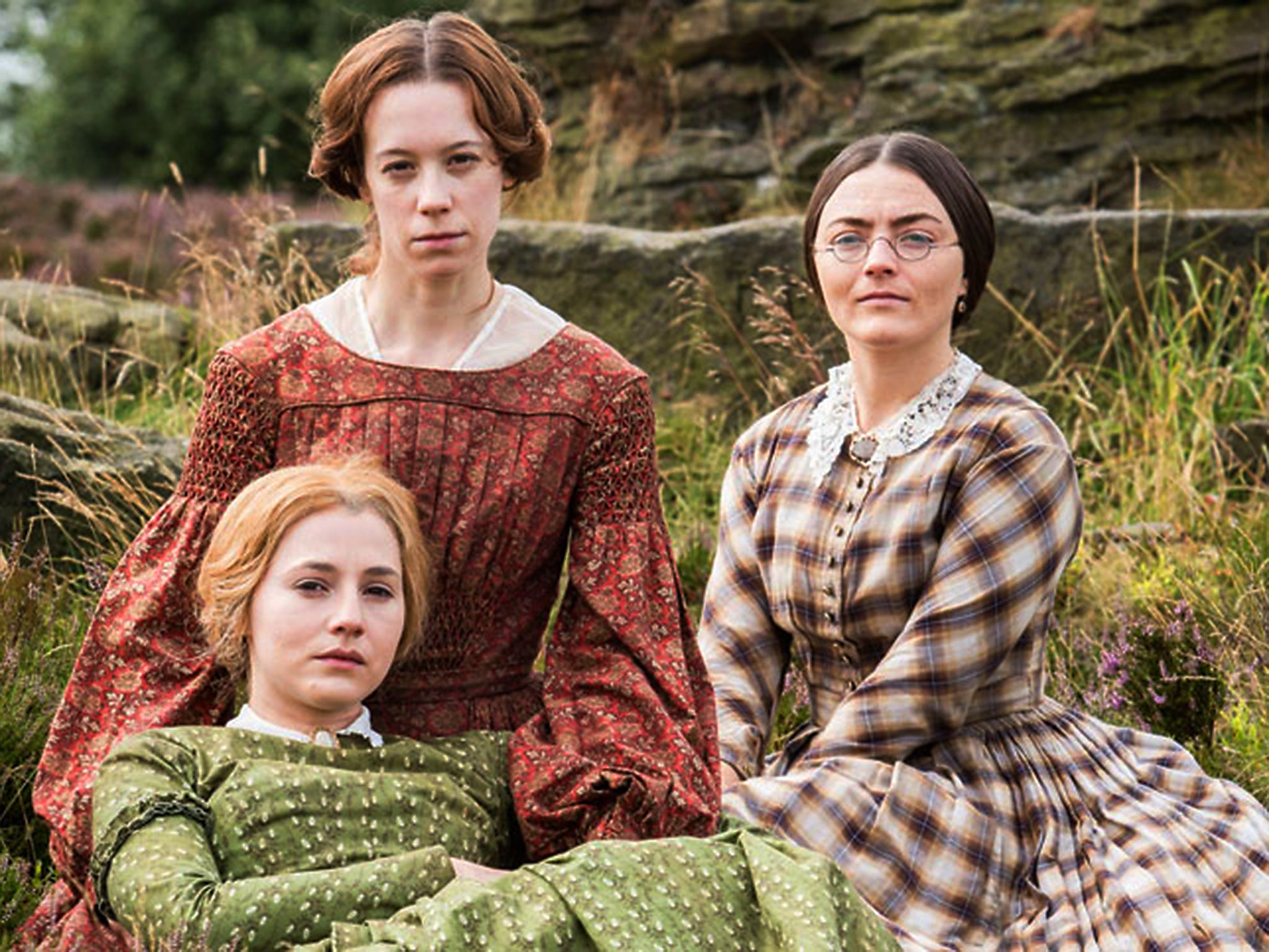 The Bronte sisters in ‘To Walk Invisible’, clockwise from top left: Chloe Pirrie as Emily, Finn Atkins as Charlotte and Charlie Murphy as Anne