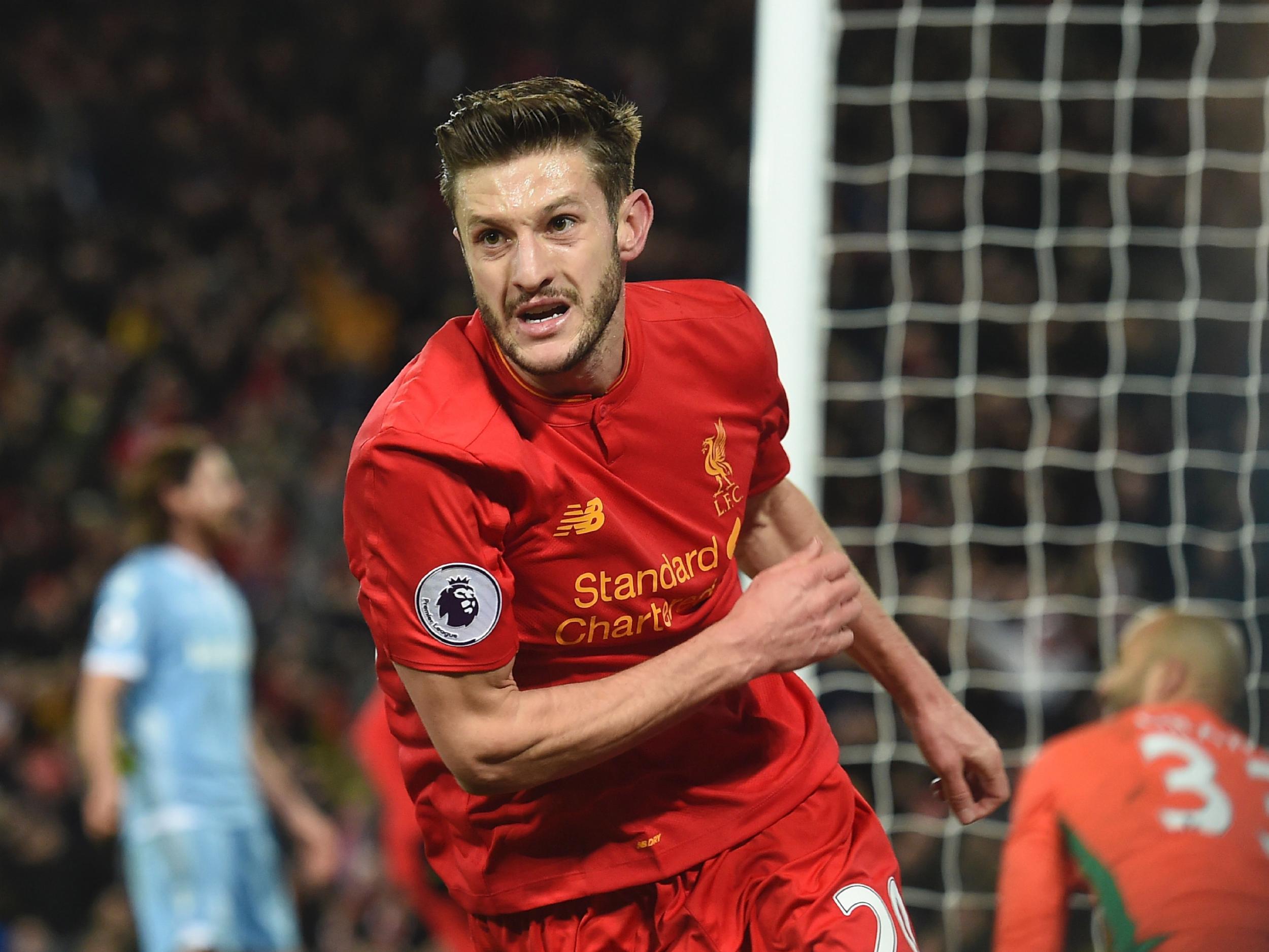 Lallana has been in emphatic form for the Reds this season