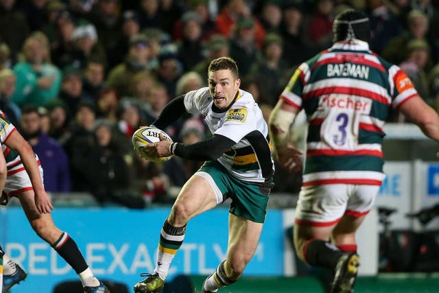 George North suffered a concussion in Northampton Saints' match against Leicester Tigers