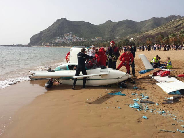 The local mayor said it was a miracle no one on the beach was hurt