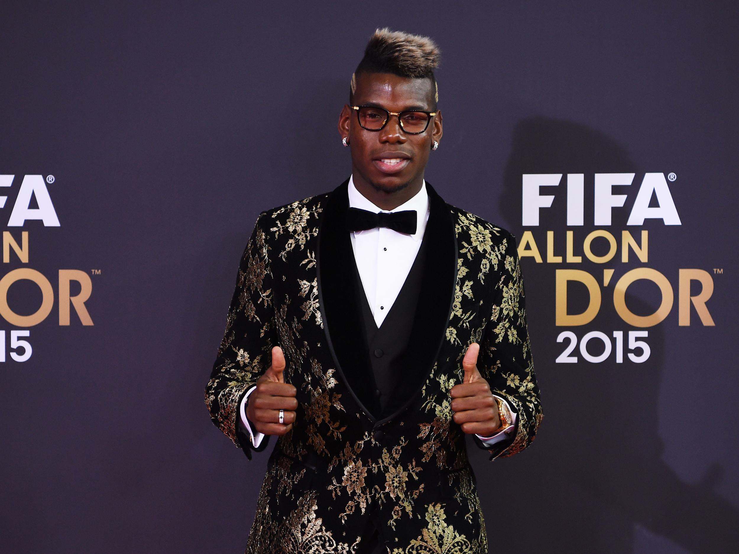 Pogba was named in the 2015 Fifa team of the Year