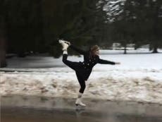Canadians skate down streets as roads transform into ice rinks