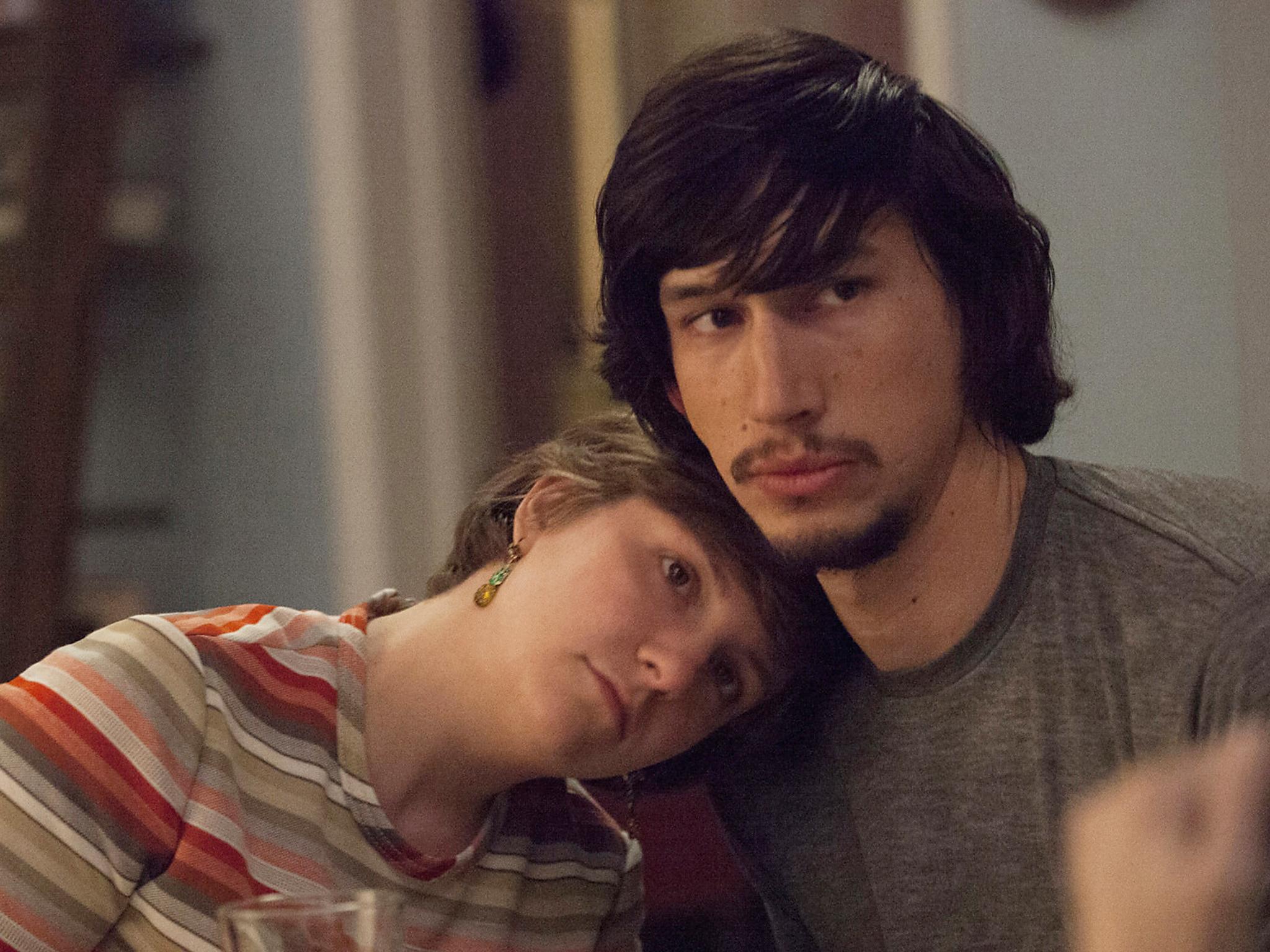 A scene from ‘Girls’ with Adam Driver and Lena Dunham