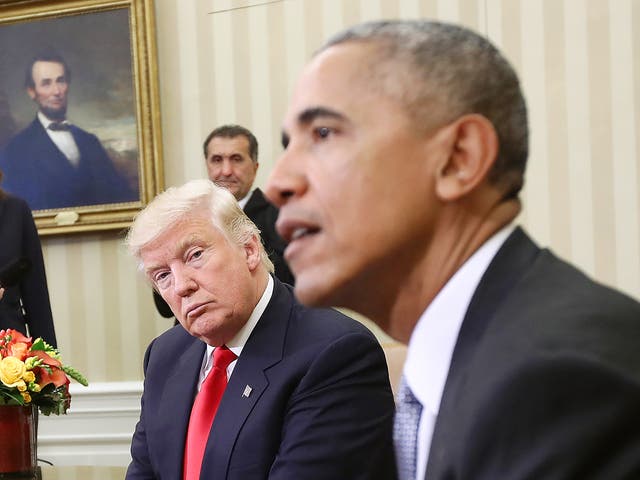 President-elect Donald Trump and US President Barack Obama