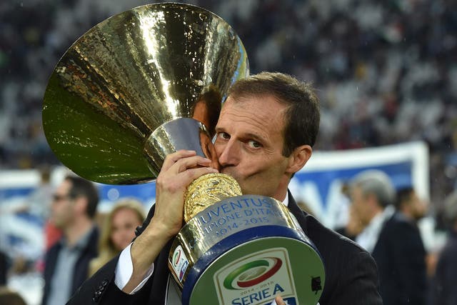 Allegri is on course for a third consecutive Serie A title with Juventus