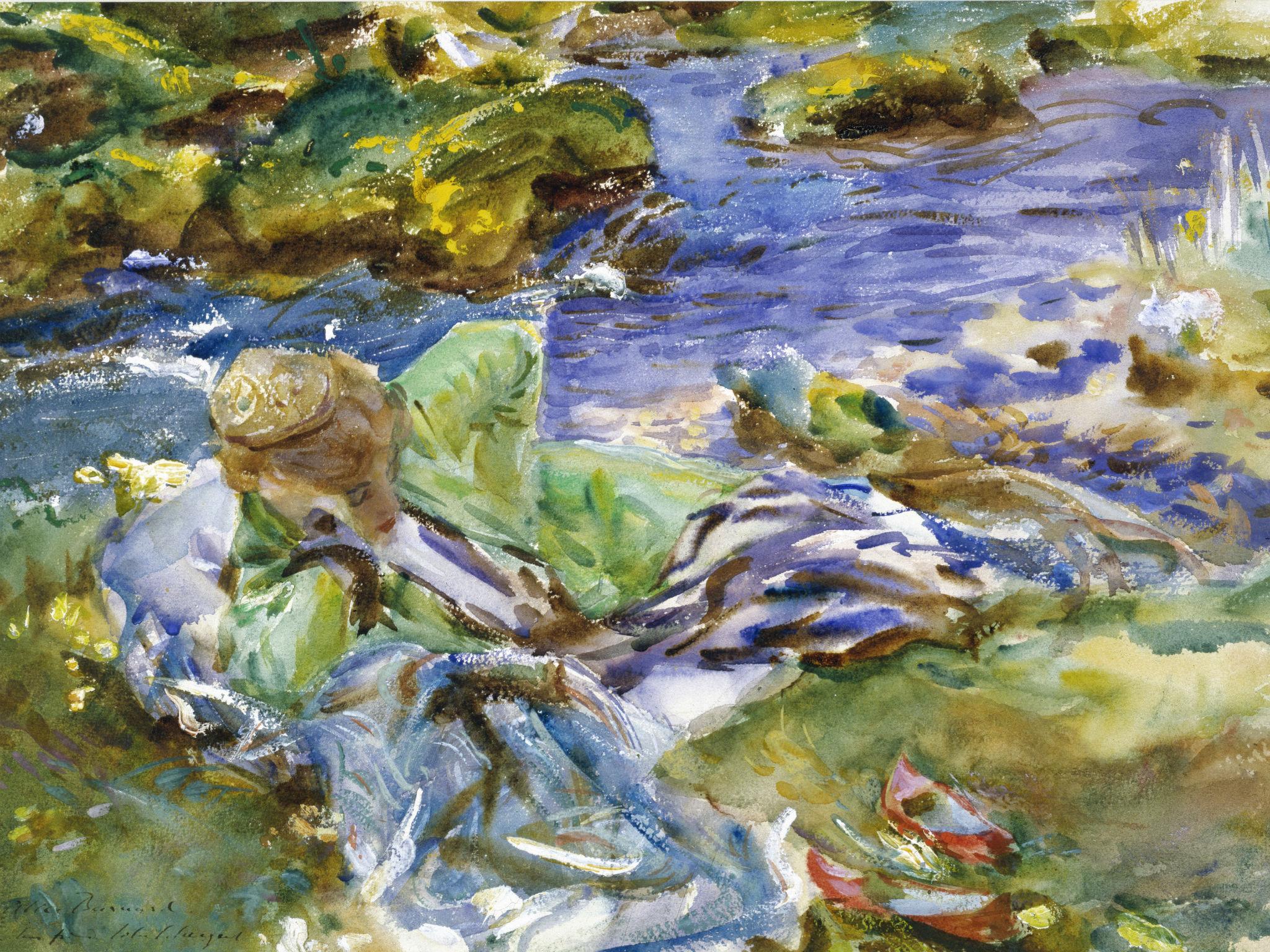 'A Turkish woman by a stream' from Sargent: The Watercolours at Dulwich Picture Gallery