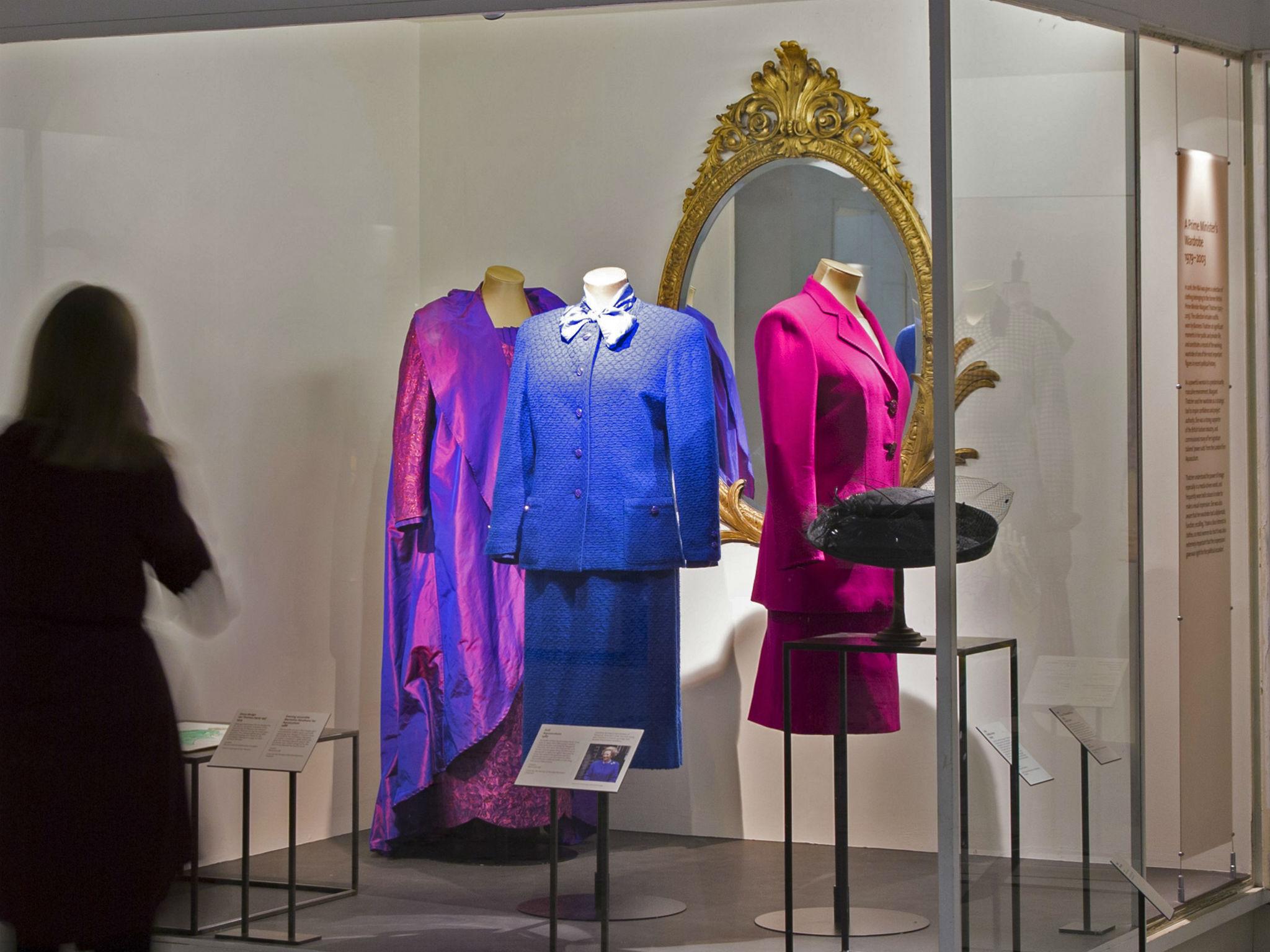 Items from Baroness Thatcher displayed at the Victoria and Albert Museum