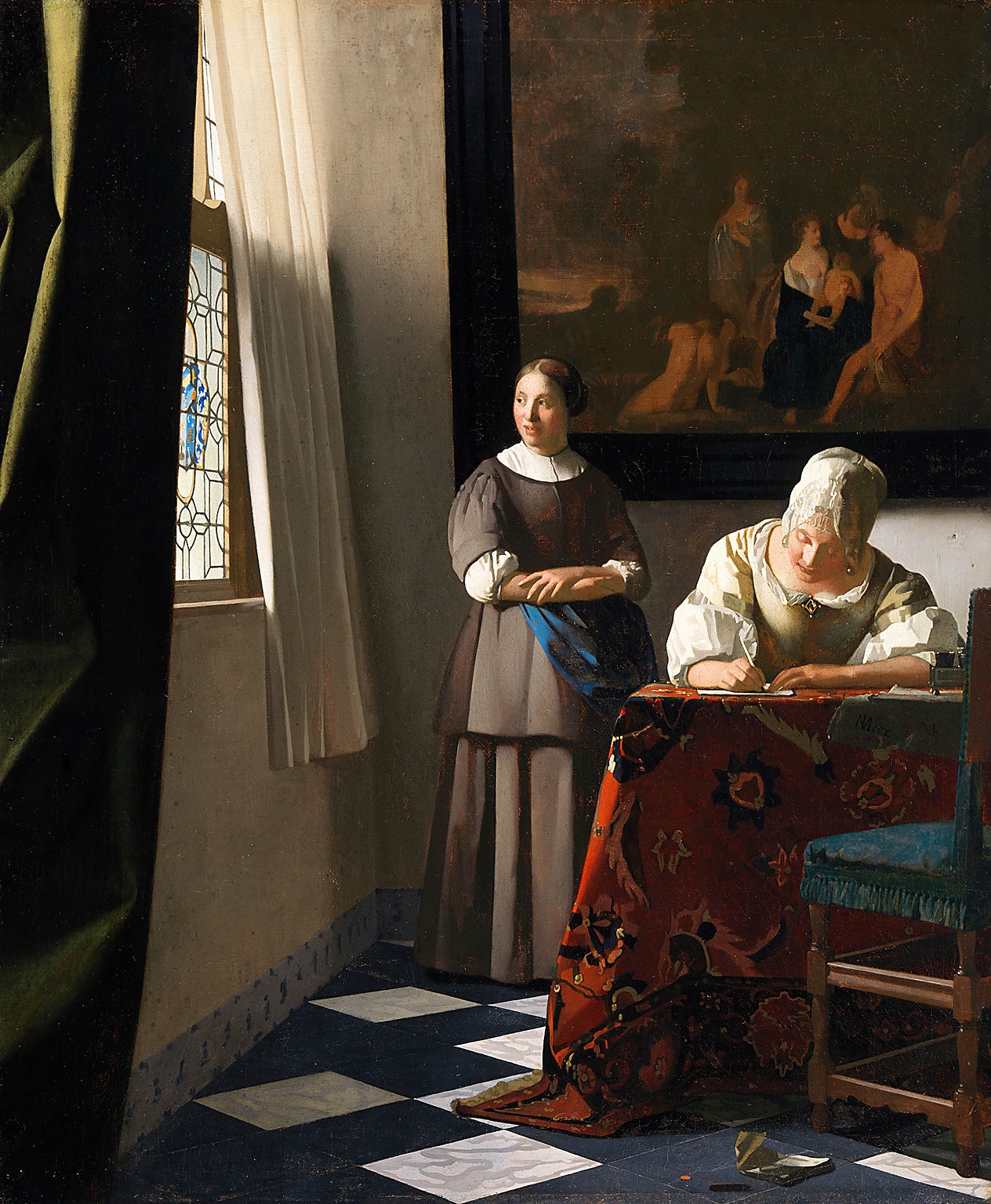 Johannes Vermeer (1632-1675) Woman Writing a Letter with Her Maid, c.1670 Photo © National Gallery of Ireland