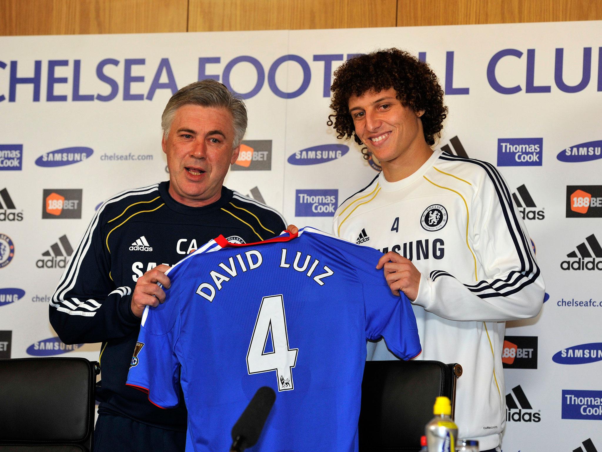 David Luiz signed for Chelsea under Carlos Ancelotti for £21,5m