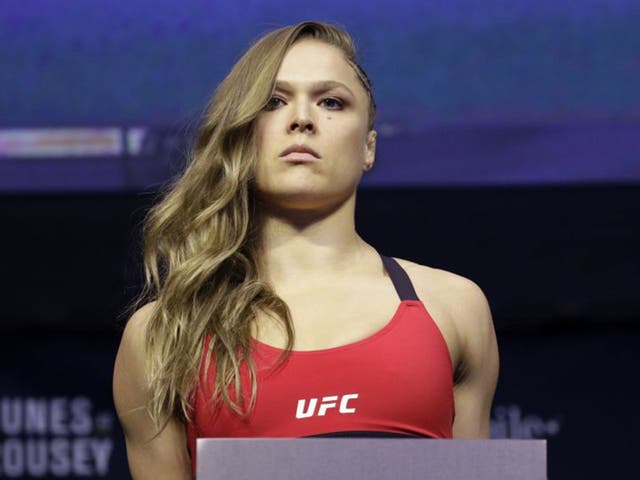 Ronda Rousey stormed off stage after weighing in for UFC 207