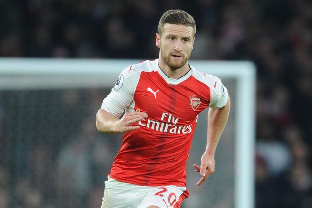 Shkodran Mustafi will return for Arsenal for their Premier League clash with Crystal Palace