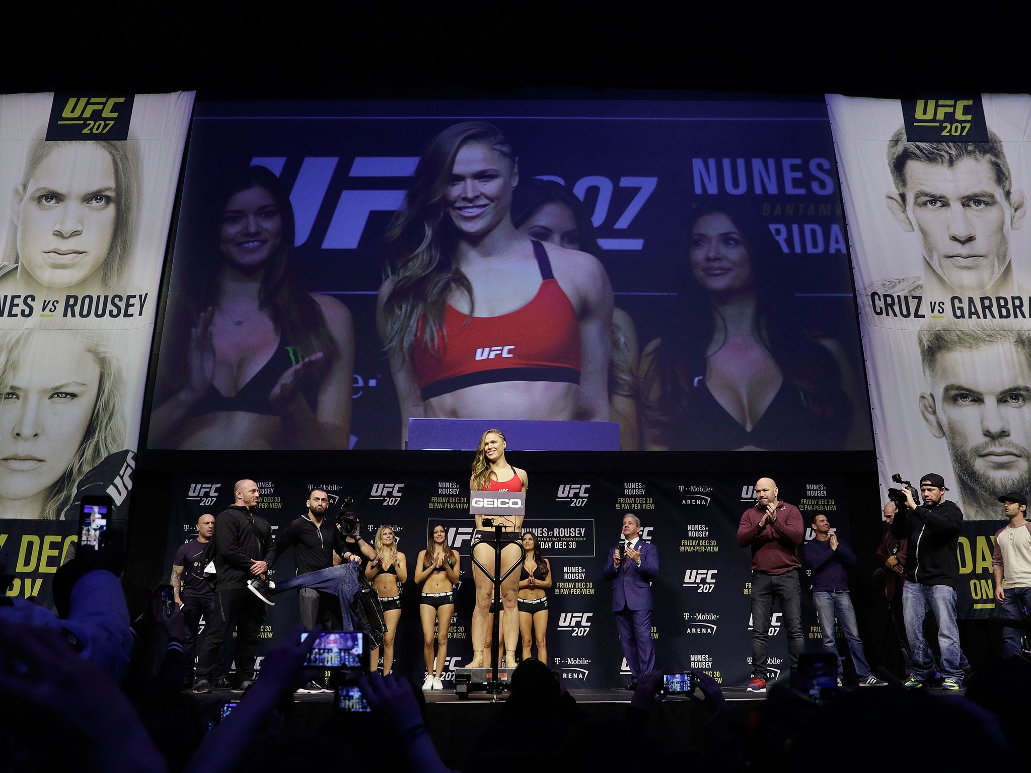 Rousey during her weigh-in