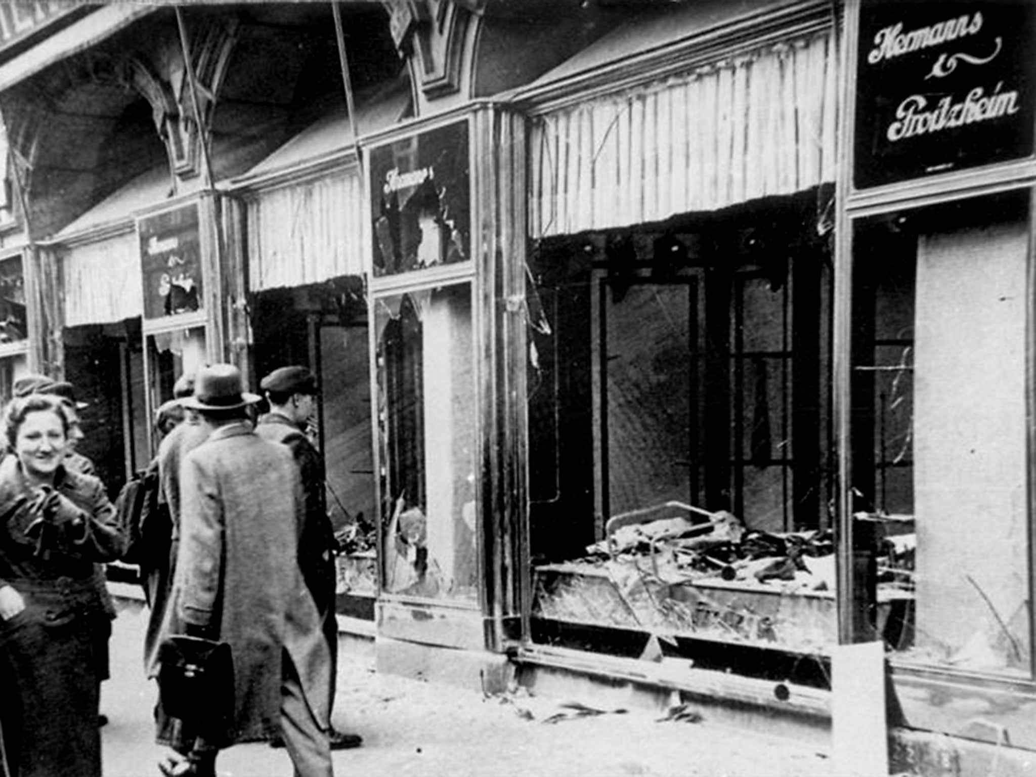 Shop damage in Magdeburg after November 1938’s Kristallnacht