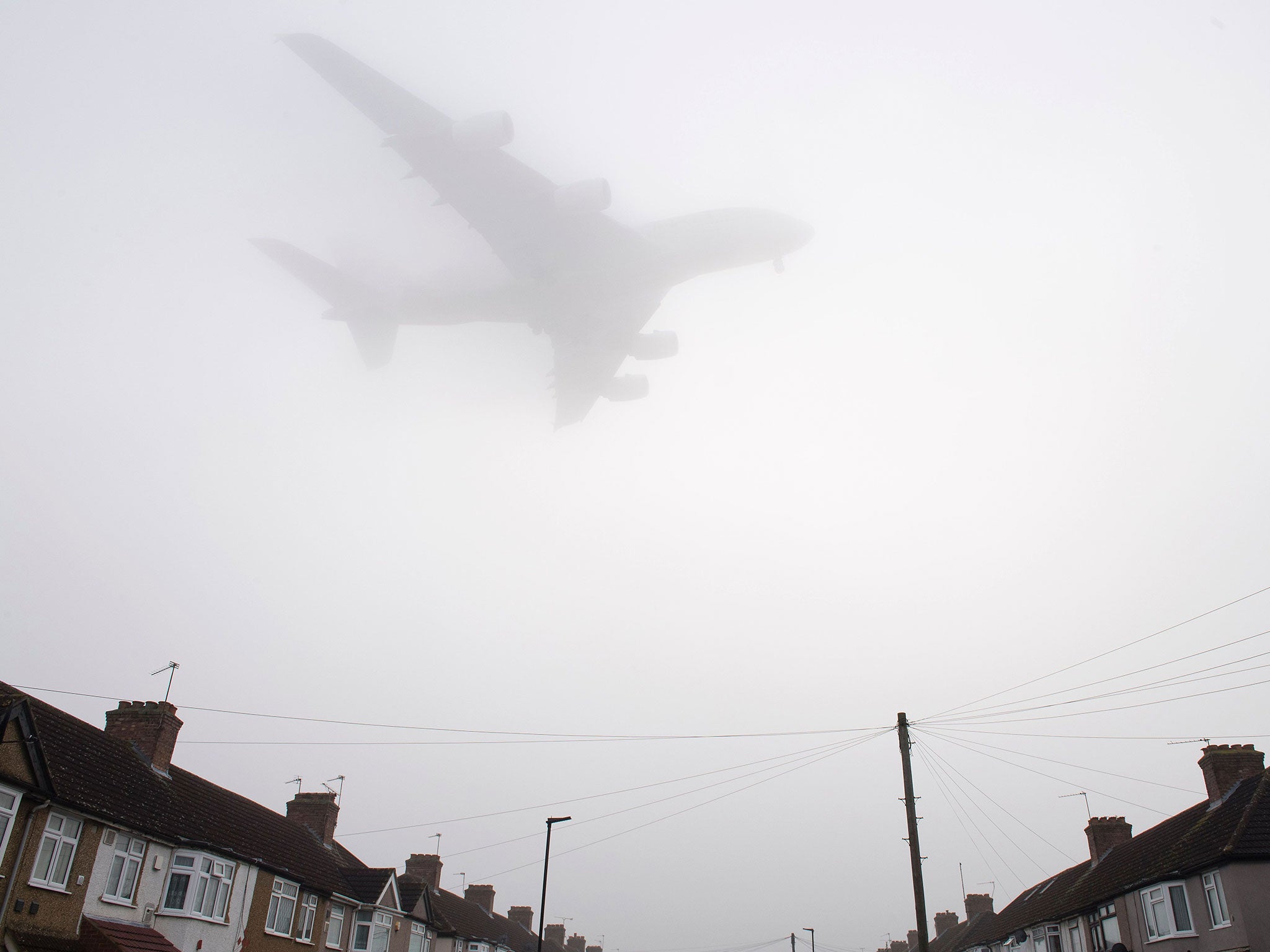 Planes have had to deal with heavy fog when seeking to land or take-off at Heathrow